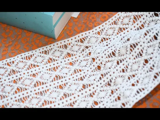 Adornos de encaje bordado de tela de encaje de algodón para accesorios de prendas de vestir